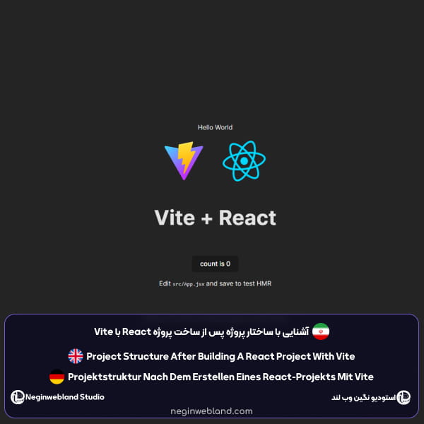 آشنایی با ساختار پروژه پس از ساخت پروژه React با Vite