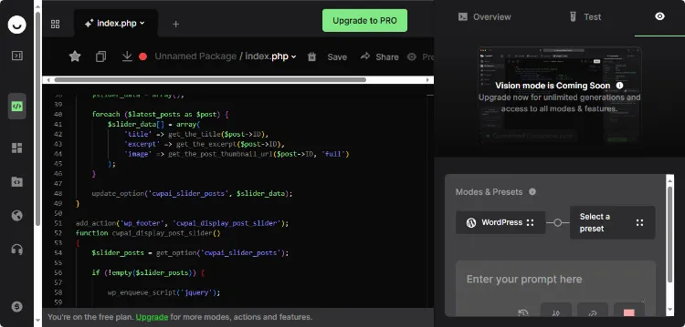هوش مصنوعی طراحی سایت CodeWP
