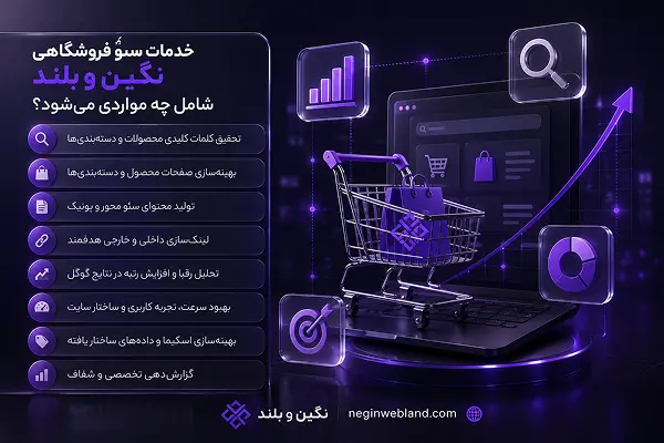 خدمات سئو فروشگاهی نگین وبلند شامل چه مواردی میشود؟