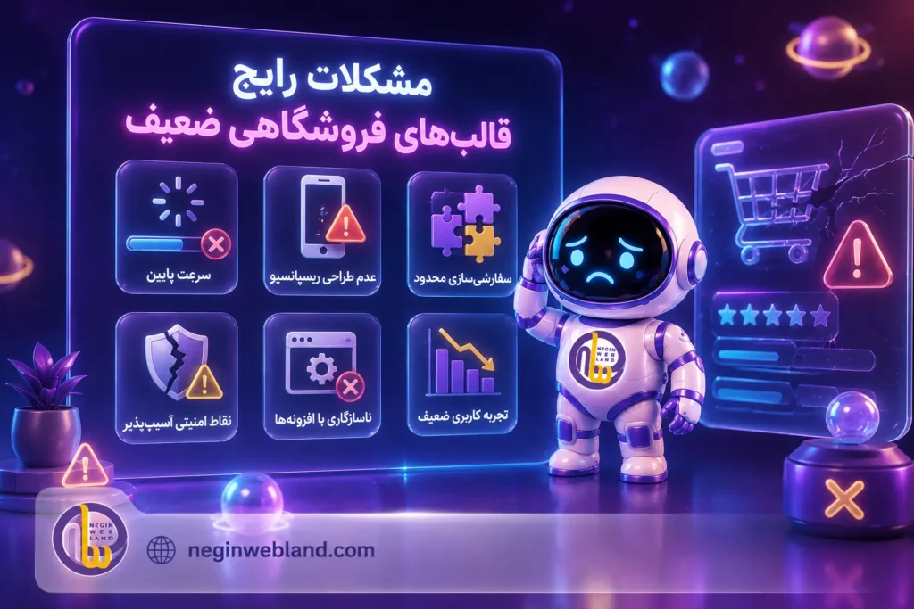 مشکلات رایج قالبهای فروشگاهی ضعیف