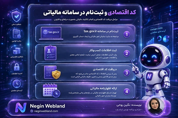 مراحل دریافت کد اقتصادی